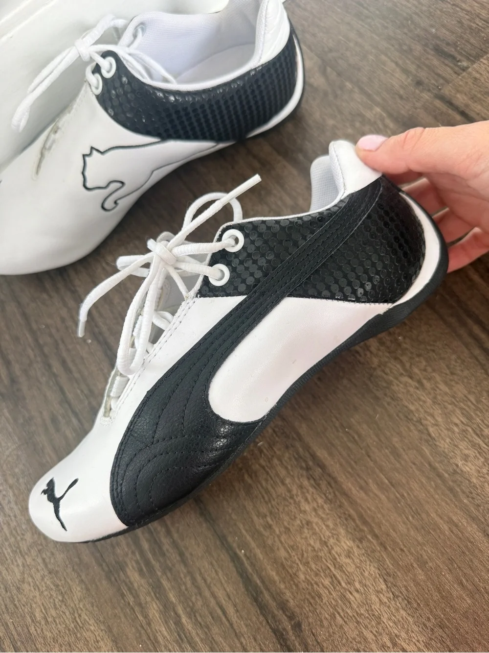 Puma Speedcat White & Black Leather Driving Shoes EU 37 - Picture 6 of 7